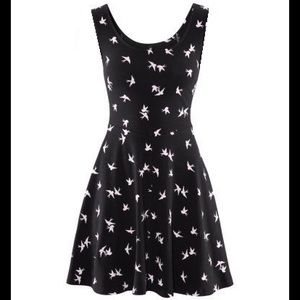 Swallow Sparrow Skater Dress